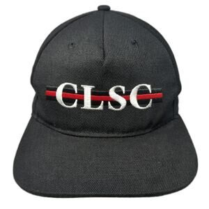CLSC Trucker Black Hat One Size Snapback Flat Brim Embroidered Logo Streetwear
